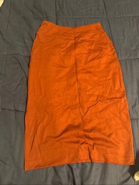 Nine West Rust-Orange Pencil Skirt